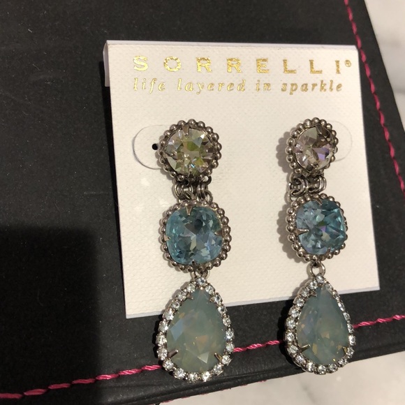 Sorrelli Jewelry - Sorrelli Three Stone "Ocean" Earring, NWT-Boutique